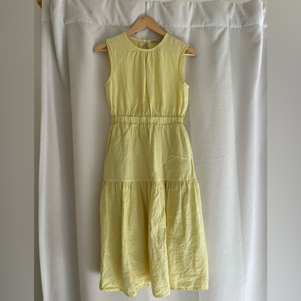 00 Everlane Linen Open-Back Dress with Pockets